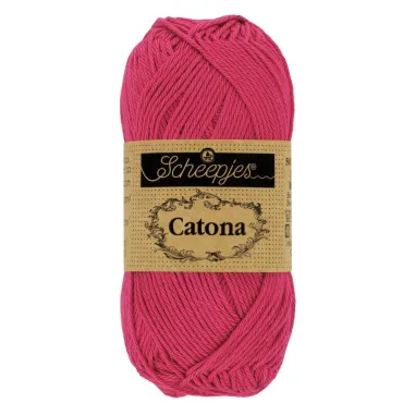 Brei- en haakgaren Scheepjes CATONA 100% KATOEN - Catona 413 Cherry 50GR