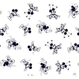 Zwart / Wit stoffen - Katoen stof - Disney mickey - wit/zwart - 669109-20