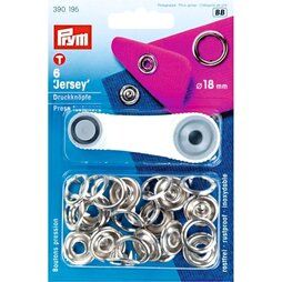 Diverse Prym - Prym naaivrijdrukknoop jersey tandring 18mm wit 6 stuks (390.195)