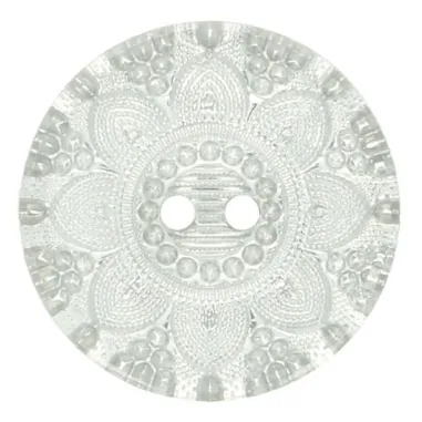 Knopen - Knoop doorzichtig zilver ster (5668-28)