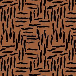 By Poppy - Katoen stof - Oil skin zebra abstract - roest - 8437-011 (op rol)