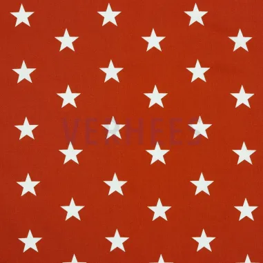 Polyester stof - Interieur- en gordijnstof - oranje - 297322-A2 - Katoen stof - stars - terra - 4954-030