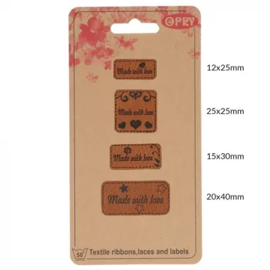 Opry - Opry skai-leren labels made with love (35521)