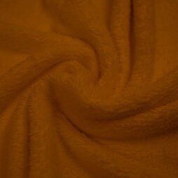 90% Baumwolle/10% Polyester - KN21 0856-575 Cotton teddy dunkel oker