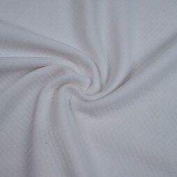 Voeren van een kledingstuk stoffen - Katoen stof - Gestepte katoen - wit - 0889-001