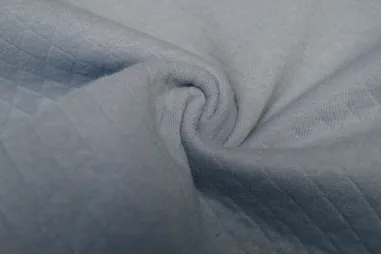 KC - Quality stoffen - Tricot stof - Gestepte tricot diamond - blauw - 8242-002