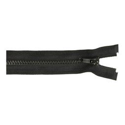 Deelbare ritsen (Bloktanding)* - Deelbare kunststof rits zwart met bloktand 55 cm (460)*