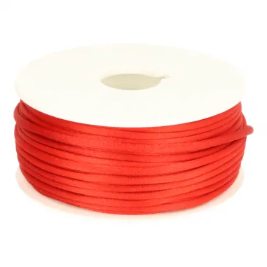 Kordel* - Japans satijnkoord rood 650023-722