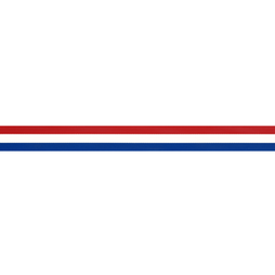 Rood-Wit-Blauw band - Vlaggenband rood/wit/blauw 15mm 6511-15
