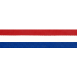 Sierband* - Vlaggenband rood/wit/blauw 38mm 6511-38