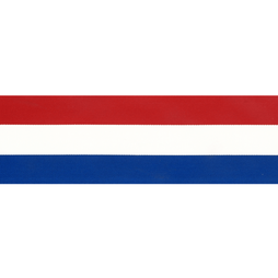 Koningsdag stoffen - Vlaggenband rood/wit/blauw 50mm 6511-50