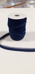 Schrägband - Schrägband mit Spitze marine-blau