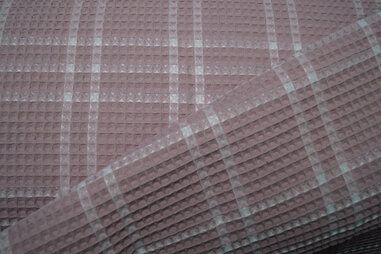 Oudroze stoffen - Katoen stof - Wafelkatoen ruit - oudroze - 18460-820