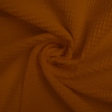 Interieur en decoratiestof - brique - 1500-056 - Wafelkatoen stof - Wafeldoek - oranje - 0267-455