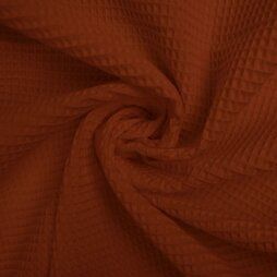 Oranje stoffen - Wafelkatoen stof - Wafeldoek - terra - 0267-456