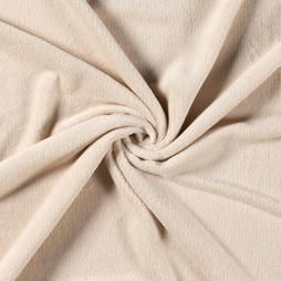Badjas stoffen - Fleece stof - ultra soft - licht beige - 5358-053