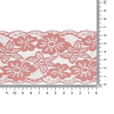 Kant band* - Rekbaar kant 6.5 cm - licht oranje - 2149-705