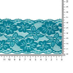 Polyester band - Rekbaar kant 6.5 cm petrol (2149-292)