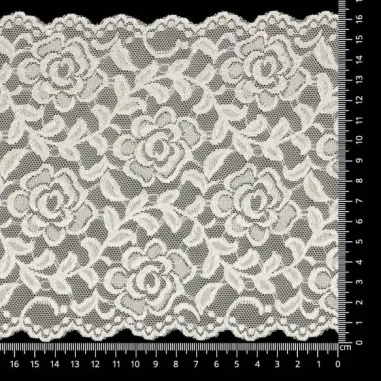 Kant band* - Rekbaar kant 15 cm - licht Grijs 