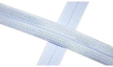 Schrägband - XBT14-500 Biasband Elastisch Glans Babyblauw