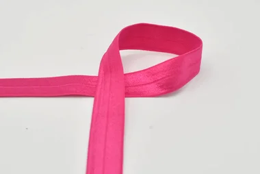 Schrägband - XBT14-517 Biasband Elastisch Glans Fuchsia