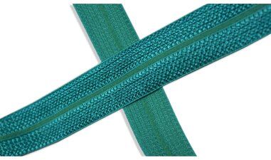 Schrägband - XBT14-526 Biasband Elastisch Glans Smaragdgroen