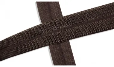 Biasband* - XBT14-558 Biasband Elastisch Glans Donkerbruin