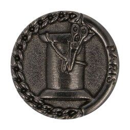 Knopen* - Knoop metaal Klosje/Schaar Donker Zilver 5658-32