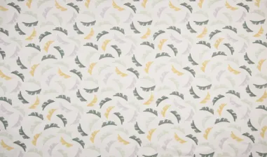 Multi stoffen - Tricot stof - Organic leaves - wit/multi - 4528-050