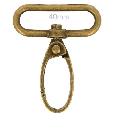 Knöpfe - Musketonhaak brons 40mm (6784-40)
