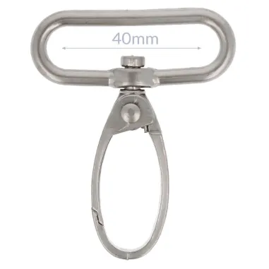 Knöpfe - Musketonhaak zilver 40mm (6784-40)