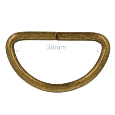 Knopen - D-ring brons 38mm (6785-38)