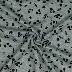 80% katoen, 20% polyester stoffen - Tricot stof - Wafeltricot dierenprint - grijs - 8835-015