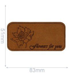 Applikationen - Applicatie Flowers For You Leer Gelaserd 10232993