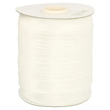Effen uni kleur band - Biasband satijn white 3941-20-009