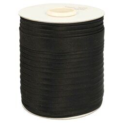 20 mm Band - Schrägband Satin schwarz 01