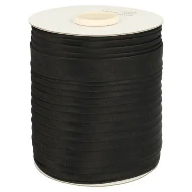 Schrägband - Schrägband Satin schwarz 01
