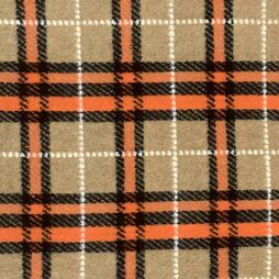 Polyester, polyacryl, wol stoffen - Polyester stof - Gekookte wol Valentina - beige/oranje - 18468-500