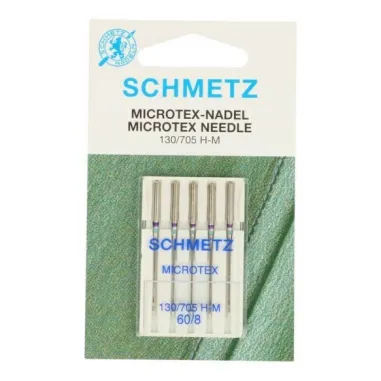 Silberne Stoffe - Schmetz microtex Nadeln 60/8