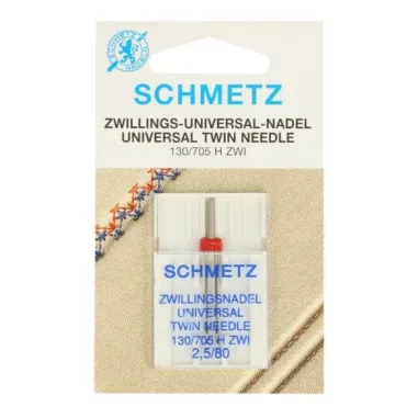 Maschinennadeln - Schmetz Zwillings-Nähmaschinennadel 2.5/80 