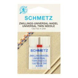 Zilveren stoffen - Schmetz Tweeling Naald Universeel 4.0/80