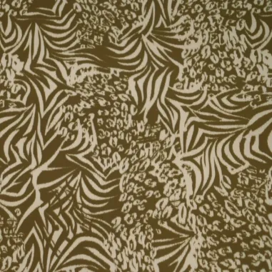 Oeko-Tex klasse 2 - Polyester stof - bubble chiffon - animal blocks - legergroen - 18180-215