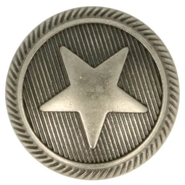 Knopen* - Knoop Metaal Ster Donker Nickel 5657-32-BNI