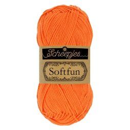 Zuiver oranje stoffen - Softfun 2427 Tangerine