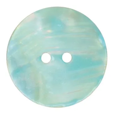 Knöpfe - Knoop Parelmoer Aquarel Turquoise 97141-28-298