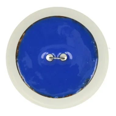 Knöpfe - Emaillierter Kokosknopf kobaltblau 5599-54 (215)