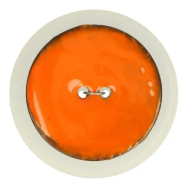 Knöpfe - Emaillierter Kokosknopf orange 5599-54 (693)