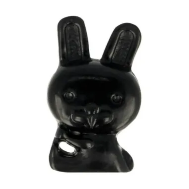 Kinderknöpfe - Kinderknopf Kaninchen schwarz (5603-13)