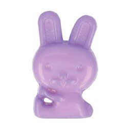 Kindermotiv - Kinderknopf Kaninchen lila (5603-13)
