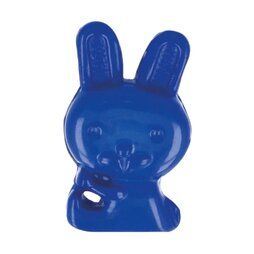 Kindermotiv - Kinderknopf Kaninchen kobaltblau (5603-13)